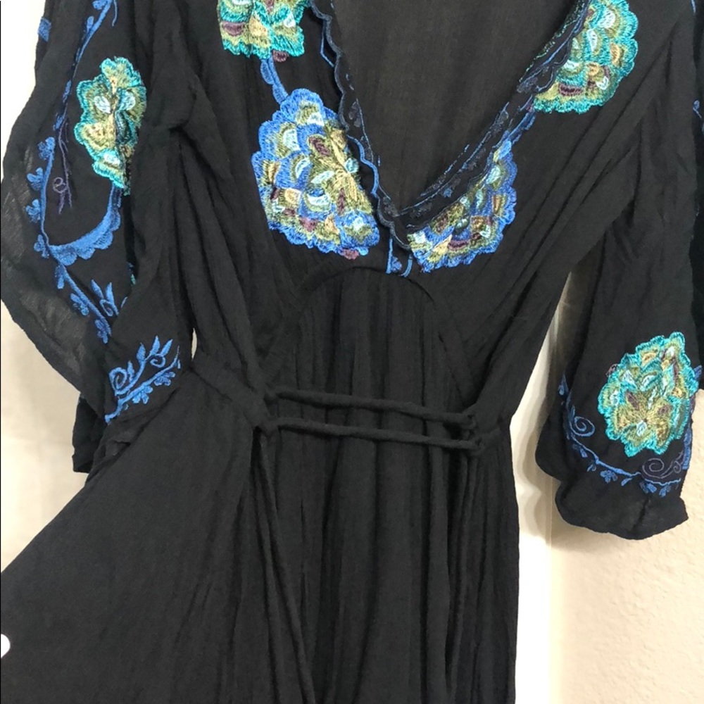 free people Black Cora Dress Sz Small - Picture 4 of 6